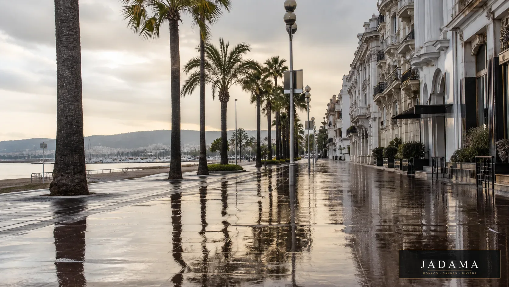 Cannes autumn rain