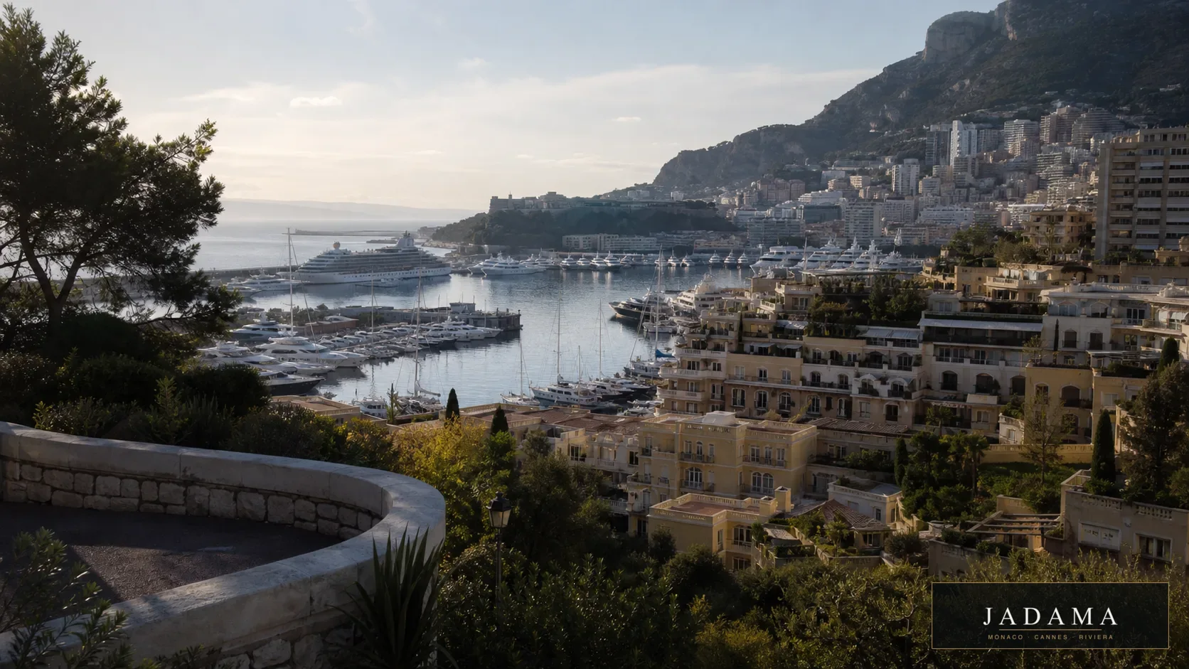 Monaco port hercule morning